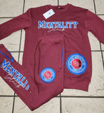 Load image into Gallery viewer, BMC Essential Maroon Crewneck set - Black Mentality Clothing
