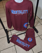 Load image into Gallery viewer, BMC Essential Maroon Crewneck set - Black Mentality Clothing
