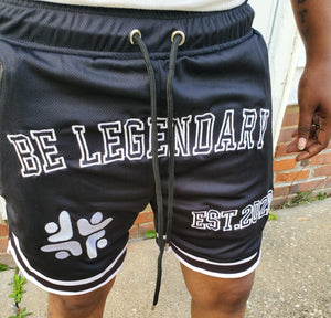 BMC Black "Be Legendary" Mesh Shorts - Black Mentality Clothing
