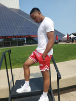 Load image into Gallery viewer, BMC Red &quot;Be Legendary&quot; shorts - Black Mentality Clothing
