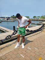 Load image into Gallery viewer, BMC Green &quot;Be Legendary&quot; Mesh Shorts - Black Mentality Clothing
