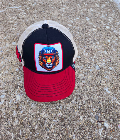 Burgundy & Black "Lion Hearted" Trucker Hat