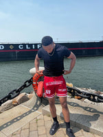 Load image into Gallery viewer, BMC Red &quot;Be Legendary&quot; shorts - Black Mentality Clothing
