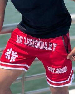 BMC Red "Be Legendary" shorts - Black Mentality Clothing