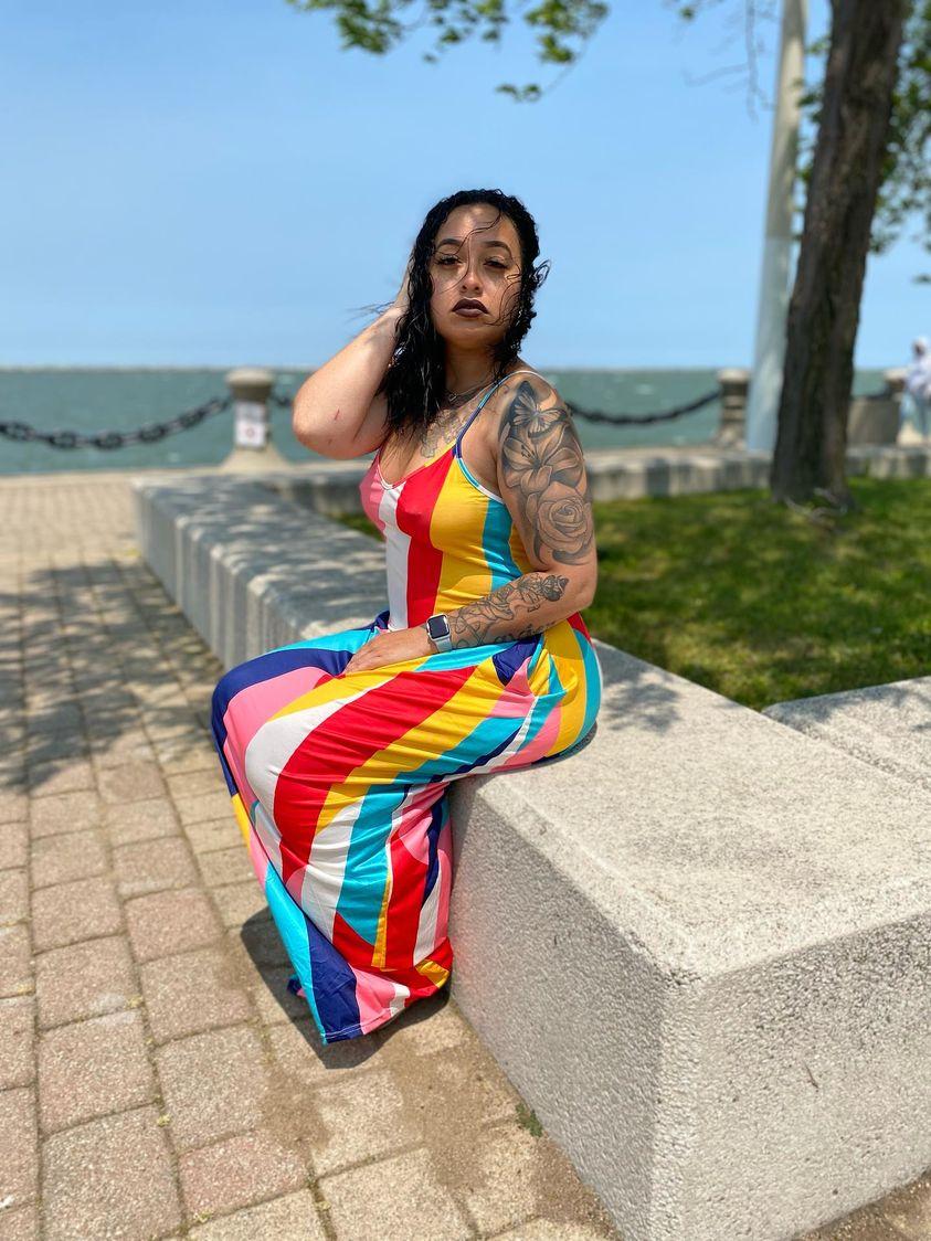 BMC Color Block Maxi-Dress with Pockets - Black Mentality Clothing