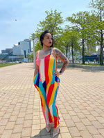 Load image into Gallery viewer, BMC Color Block Maxi-Dress with Pockets - Black Mentality Clothing
