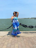 Load image into Gallery viewer, BMC Blue Tie Dye Maxi-Dress with Pockets - Black Mentality Clothing
