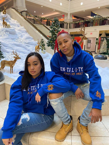 Deep Blue Mentality Matters Most Hoodie - Black Mentality Clothing