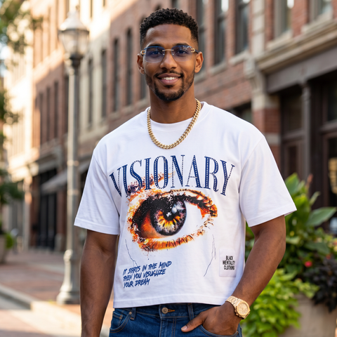BMC White & Navy Blue Visionary Tee