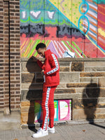 Load image into Gallery viewer, Red Rebel Fleece Tracksuit - Black Mentality Clothing

