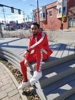 Load image into Gallery viewer, Red Rebel Fleece Tracksuit - Black Mentality Clothing
