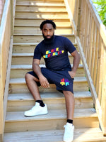 Load image into Gallery viewer, Noir Black Mentality Shorts Set - Black Mentality Clothing
