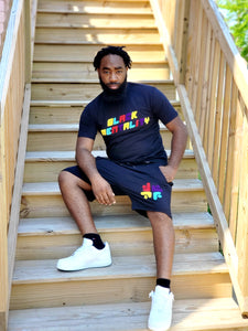 Noir Black Mentality Shorts Set - Black Mentality Clothing