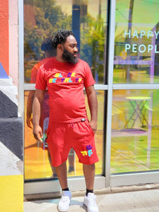 The Crimson Black Mentality Shorts Set - Black Mentality Clothing