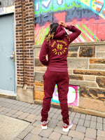 Load image into Gallery viewer, BMC Burgundy Jogging Suit - Black Mentality Clothing
