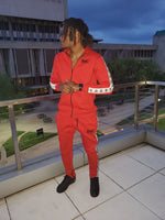 Load image into Gallery viewer, Red Rebel Fleece Tracksuit - Black Mentality Clothing
