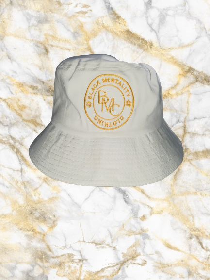 BMC White Bucket Hat - Black Mentality Clothing
