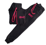Load image into Gallery viewer, The BMC Black &amp; Pink Women&#39;s Jogging Suit - Black Mentality Clothing
